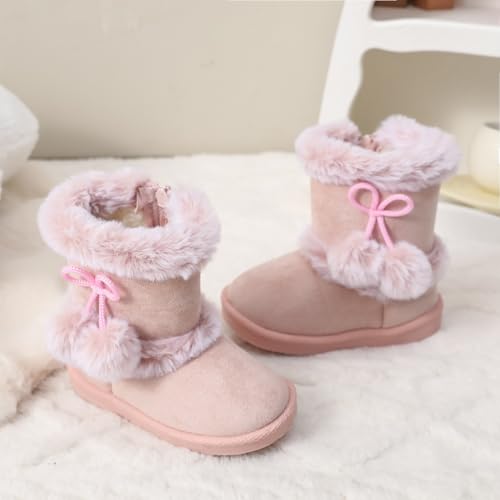 Image of Femizee Girls Boys Warm Winter Boots Kids Outdoor Snow Boots(Toddler /Little Kid)