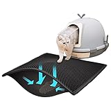 Fowybe Alfombrilla para Arena para Gatos, Alfombra para Arena