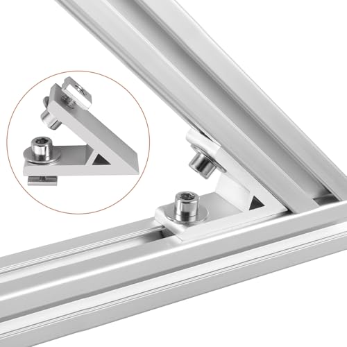 Befestigungsmaterial Eckwinkel Innenwinkel 45 Grad Winkelverbinder Kamtop 10× Alu-Eckwinkel Profil-Eckverbinder Eckstreben (45 Grad Winkel) Aluminium Winkel Verbinder Aluprofil Zubehör