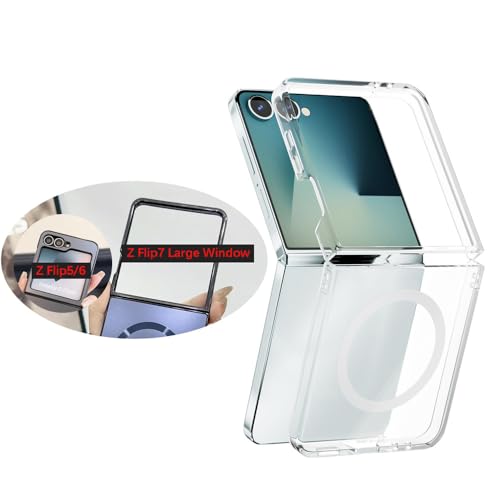 Samsung Galaxy Z Flip 7 6 5 4 Zflip6�p�}�O�l�b�g�����C�����X�[�d�P�[�X�A�ϏՌ��o���p�[�����J�o�[�A�N���A�AGalaxy Z Flip6�p