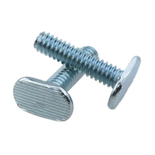 Image of yukata 12 Pack 1 /4-20 T Track Bolts 1 Inch Long for Woodworking Jigs | Zinc-Plated Carbon Steel; Smooth T Heads; Clean Threads; Fits Compatible Track Systems;for Fixtures, and Aluminum Rails