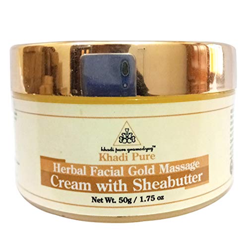Image of Khadi Pure Herbal Face Gold Massage Cream With Sheabutter, 50 g