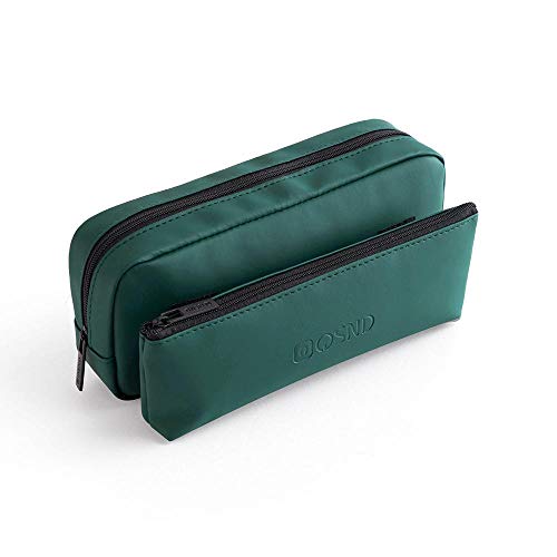Trousse à maquillage élégante multicouche vert Paris petit modèle