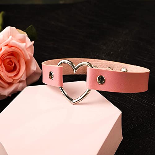 MILAKOO PU Leder Choker Damen Halsband gothtic Frauen Herz choker punk kragen herren pink