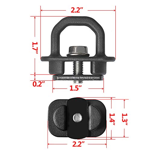 KAIRAY 6pcs Tie Down Anchors Truck Bed Side Wall Anchor fit for 07-20 Chevy Silverado GMC Sierra 15-20 Chevy Colorado GMC Canyon DZ97903 - Thumbnail 6