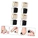 SOESFOUFU 4pairs Reusable Toe Separators for Women Bunion Corrector and Foot Care Supplies Soft Gel Spacers for Comfortable Daily Use Skin Tone and Black Washable