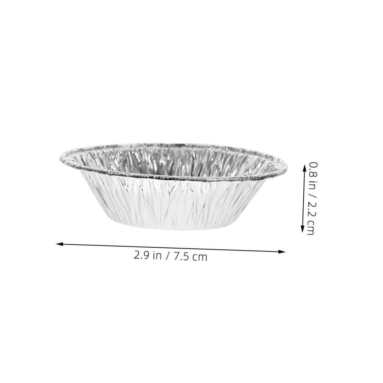 600piezas Molde de Aluminio para Tarta de Huevo Moldes Redondos Desechables para Hornear Tartas Muffins Cupcakes y Pasteles Casa