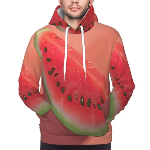 Sweat à capuche homme rouge EdWal imprimé pull sport poche - 3