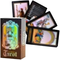 JAWUZ 78 Cartas del Tarot con Guía, Cartas Holográficas de