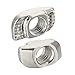 uxcell Sliding T Slot Nuts, M5 Half Round Roll in T-Nut for 3030 Series Aluminum Extrusion Profile, Carbon Steel Nickel-Plated, Pack of 10
