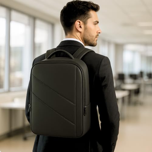 Image of Impulse Pioneer Premium Business Backpack | Unisex Office Bag in Vegan Leather | 27L Water Resistant with 15.6 inch Laptop Sleeve, Anti-Theft Pocket & Padded Straps