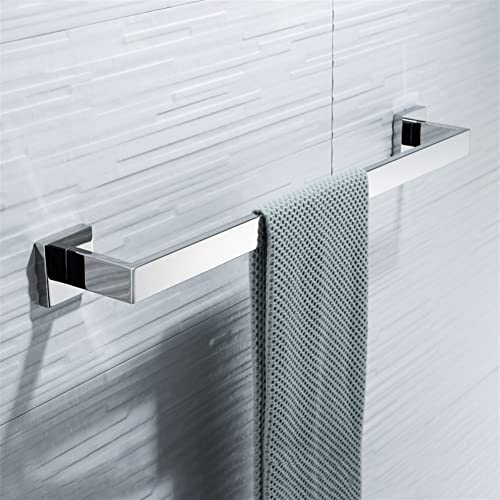 Porte-serviettes en acier inoxydable barre simple support mural poli - 3