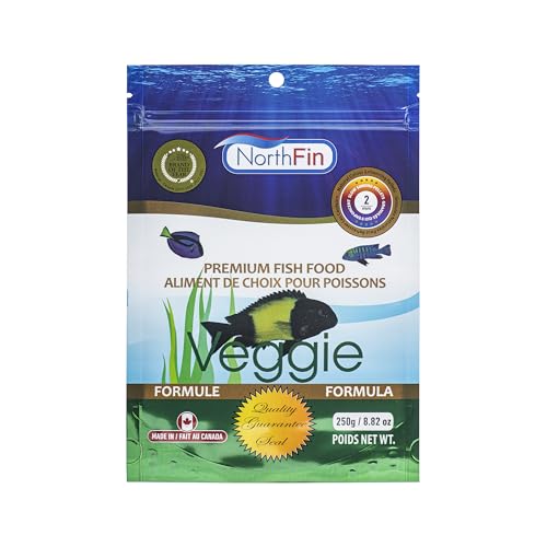 Northfin Veggie Fish Food Formula – Slow Sinking Pellets for Herbivorous Fish (2mm, 250g) | Premium Organic Kelp-Based Diet with Spirulina & Astaxanthin for Enhanced Color & Digestive Health