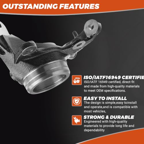 Image of Pair Front Left & Right Steering Knuckle For 90-06 Jeep Wrangler For 1990-2001 Jeep Cherokee For 1993-1998 Jeep Grand Cherokee For 1990-1992 Jeep Comanche For 1990 Wagoneer 93 Grand Wagoneer 697-922