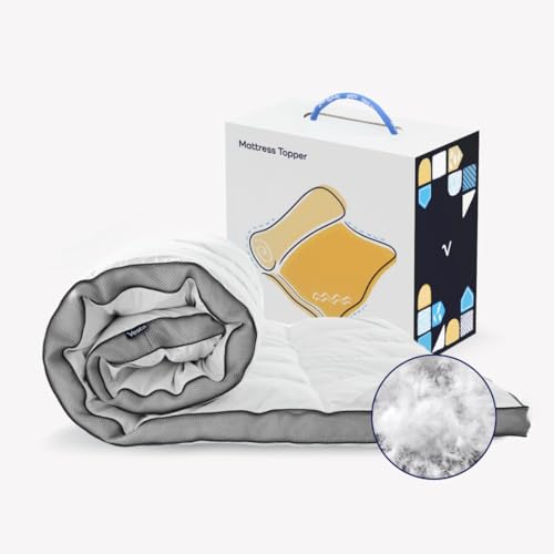 Vesta Goose Down Mattress Topper, Soft Fluffy Supportive Mattress Pad