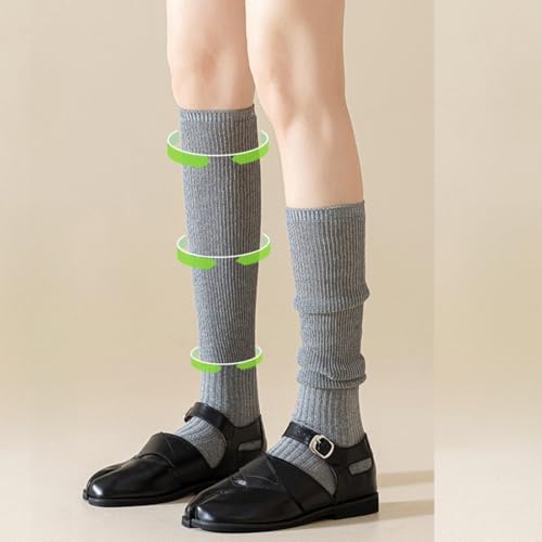 Image of 4 Pairs Women's Slouch Socks, Cotton Knee High Split Toe Tabi Socks