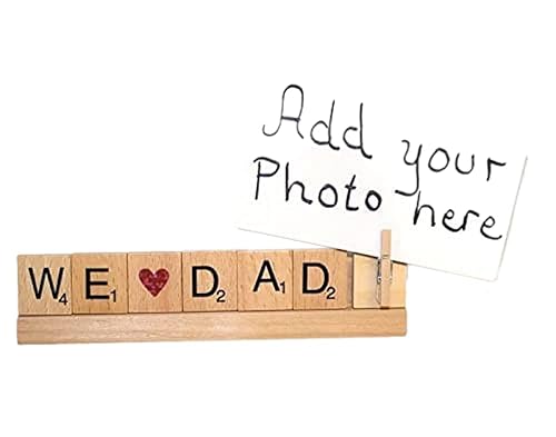 Miniatura 5 de Hiding Place Boutique, Handmade We Love Dad Frame, Photo Holder Father Daddy Picture Gift Papa Christmas Grandpa Gramps Grampy Birthday Pregnancy