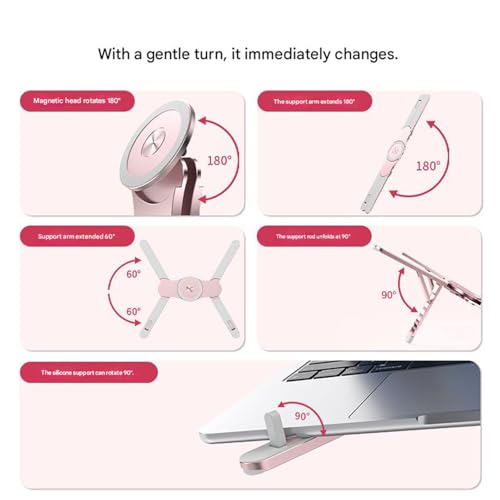 Soporte para tableta ergonómico para evitar dolor de cuello con aluminio ajustable 4