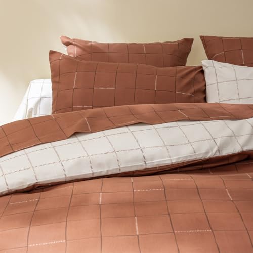 Drap housse imprimé en polyester recyclé Diego élastique et doux - 4