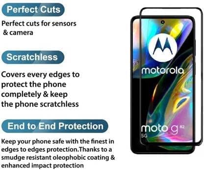 Image of DD SON Premium HD+ Tempered Glass Screen Protector Guard Compatible For Motorola Moto G84 5G | G52 4G | G82 5G | Edge 30 5G | Edge to Edge Coverage With Easy installation kit for Smartphone