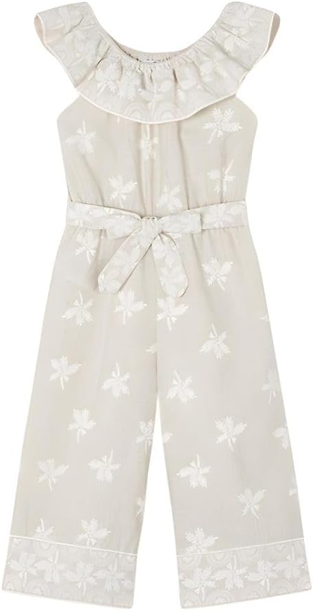 Mayoral Linen jumpsuit for Girls Linen-natu