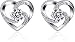 Produktbild INTVN Silber Herz Ohrstecker für Frauen Mädchen 925 Sterling, Crazy Love 925 Sterling Ohrstecke