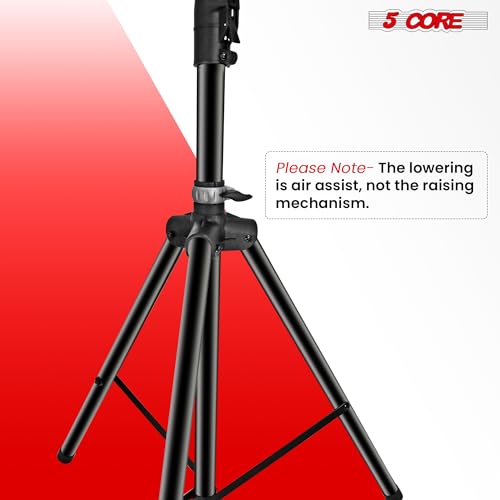 5 Core SSHD HYD AIR BLK Speaker Stand Tripod Air Assist Lowering Tall Height Adjustable Heavy Duty Dj Light Floor Stands Universal 35Mm Pole Mount Pa Studio Monitor Support thumb #2