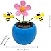 Blue Car Dashboard Decoration | Flower Car Decoration | Car Solar Dashboard Toy, Solar Powered Dancing Sunflower for Car Home Offices Tabletop Decorations Gifts for Men and Women