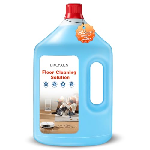 QKLYXEN Floor Cleaning Solution Compatible with Roborock 82 fl oz Original Floor Cleaner Refill Long-Lasting Fresh for All Robot Vacuums with Mopping & Cordless Wet/Dry Vacuum Mop Cleaner