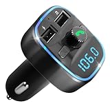 【Disfrute de Música Clara en 3 Modos】: El transmisor FM transmite música de forma inalámbrica mediante Bluetooth, USB Flash (≤32GB) o tarjeta Micro SD (≤32GB), y es compatible con formatos MP3, WMA, WAV, FLAC, APE. La cancelación de ruido CVC y la tecnología de dúplex completo aseguran un sonido nítido, ya sea para transmitir música o recibir indicaciones de navegación claras.