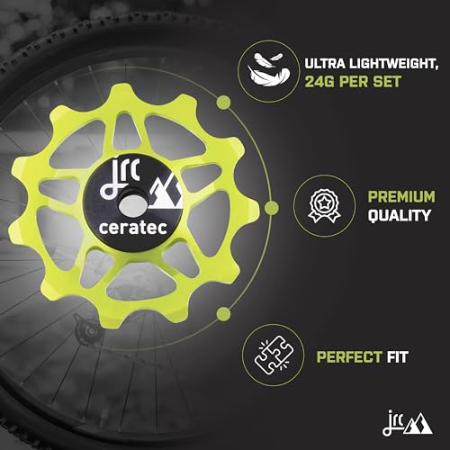 JRC Components Rodas de polia de cerâmica 11T | Compatível com Shimano Dura Ace R9250 | Roda de poli