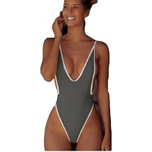 Lingerie Line Side Sling Type Solid Color Bodysuit