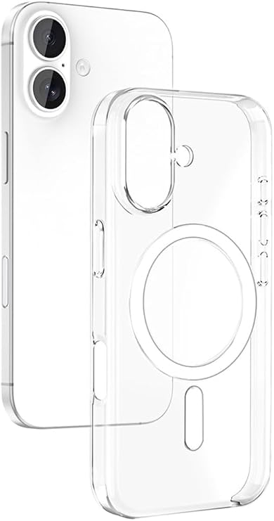 iPhone 17 ile Uyumlu IC Çipli Animasyonlu M-Safe Sararmaz PC Premium Slim Şeffaf Kılıf