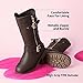 DREAM PAIRS Girls Faux Fur Lining Knee High Winter Motorcycle Riding Boots Toddler/Little Kid/Big Kid,Size 13 Little Kid,Brown,KNICE