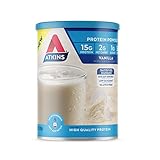 Atkins Gluten Free Protein Powder, Vanilla, Keto Friendly, 9.88 oz.