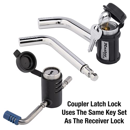 Image of Master Lock 2848DAT Key Alike Set with Receiver and Coupler Latch Locks, 2-Piece Set
