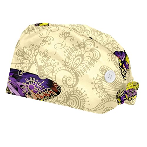 Casquettes de travail ajustables JDEZ 2PCS style bouffant