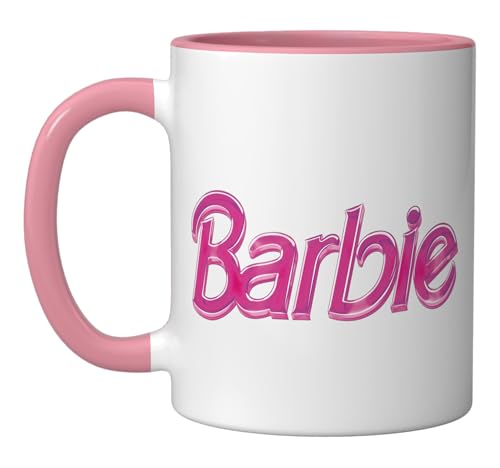 Barbie Pink Block Logo Taza de Cerámica 11 oz miniatura 1