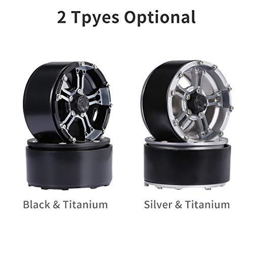 Ajcoflt 2 pcs Kit de Roda de Bloqueio de Cubo de Roda de Aço para Pneus 1.9in 1/10 Traxxas Hsp Redca