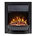 Dimplex Clement Optiflame Inset or Freestanding Electric Fire, Black LED Flame Effect Fireplace With Logs, 9cm Inset (Recess) Depth, Spacer Kit And 2kW Fan Heater and 1000/2000 Watt Settings