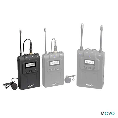 Movo Wtx8 48-Channel Uhf Wireless Bodypack Transmitter With Lavalier Microphone For The Wmic80 Wireless Microphone System #TOP4