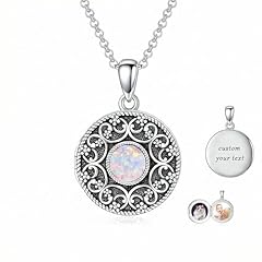 Opal Locket Necklace+Photo+Text