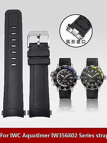 Bracelet caoutchouc fluoro 22mm remplace strap usé pour IW356802 et IW376710