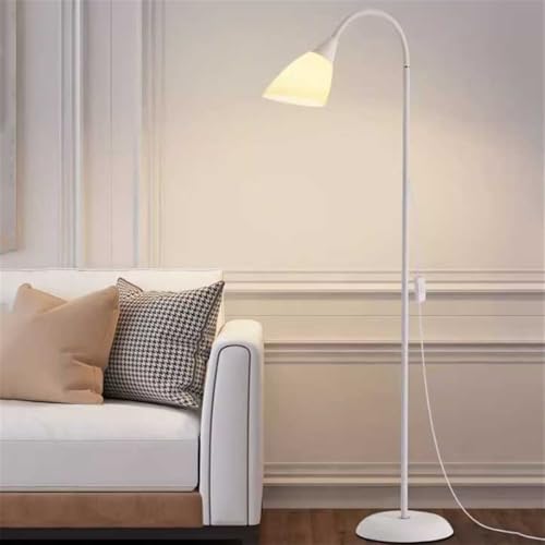 Lámpara de pie blanca de diseño moderno con pantalla elegante 6