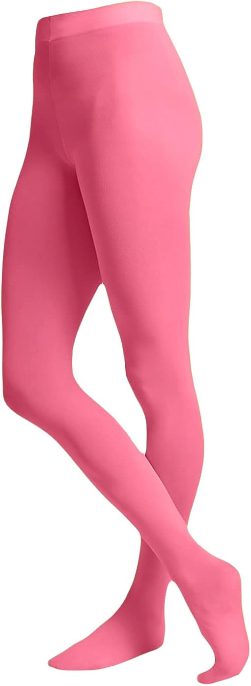 EMEM Apparel Women's Solid Colored Opaque Microfiber Footed Tights at  Women’s Clothing store