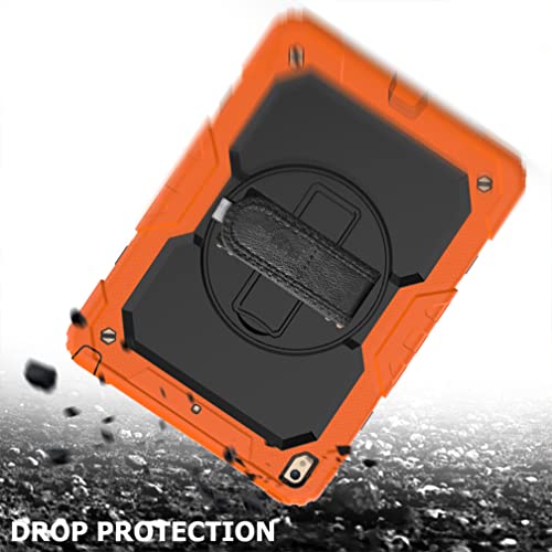 Housse iPad Pro 10.5 2017 antichoc orange résistante avec poignée - 5