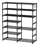 Easyhouse Big Size Metal Shoe Rack, Sturdy Shelf Organizer for Entryway, Closet, Bedroom, Holds 24 Pairs of Shoes