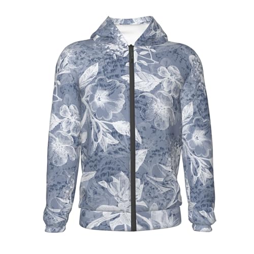 Abstract Beautiful Flower Kids Pullover Hoodies Boys Zip Up Sweatshirts Girls Athletic Clothes with Pocket2