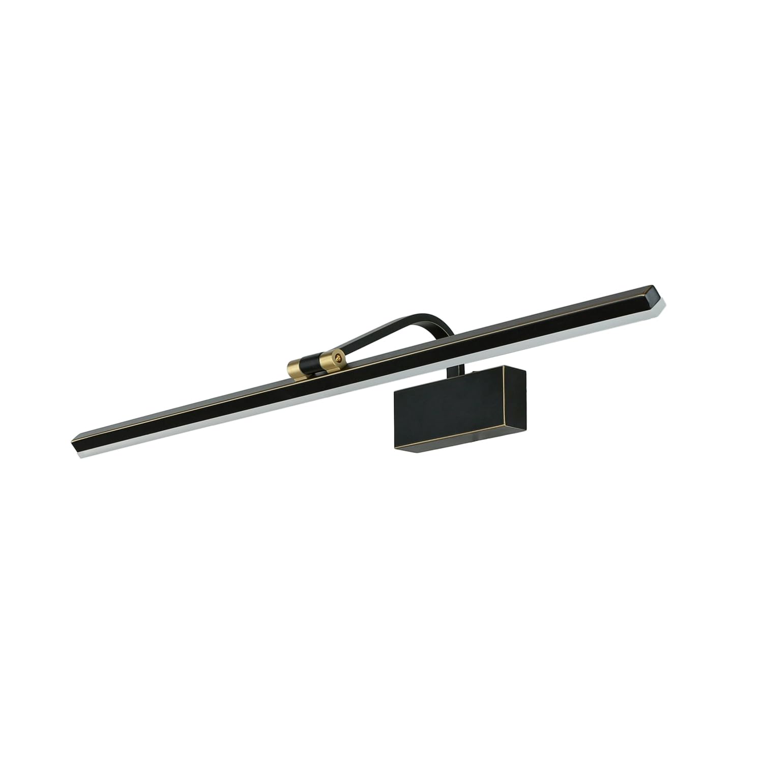 Lámpara cuadro LED grande 70 cm de largo en negro-oro antiguo 3000 K 963 lm regulable metal Art Nouveau lámpara cuadro salón