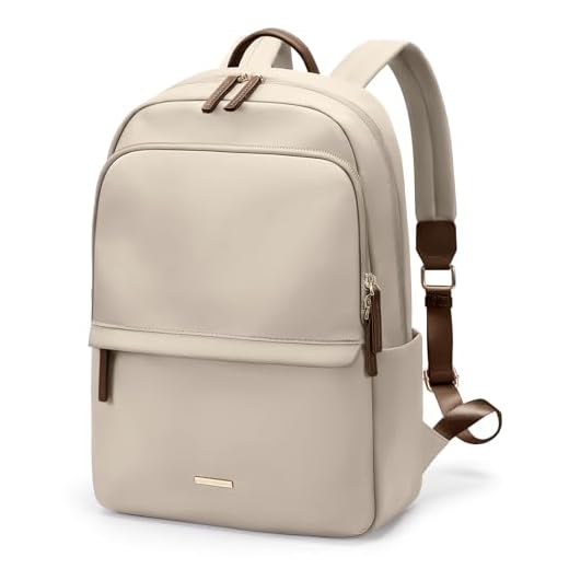 GOLF SUPAGS Mochila feminina para laptop fina para computador, trabalho, viagem, faculdade, mochila para notebook de 14/15,6 polegadas, Damasco, 15.6 Inch, Viagens ao ar livre, função de lazer